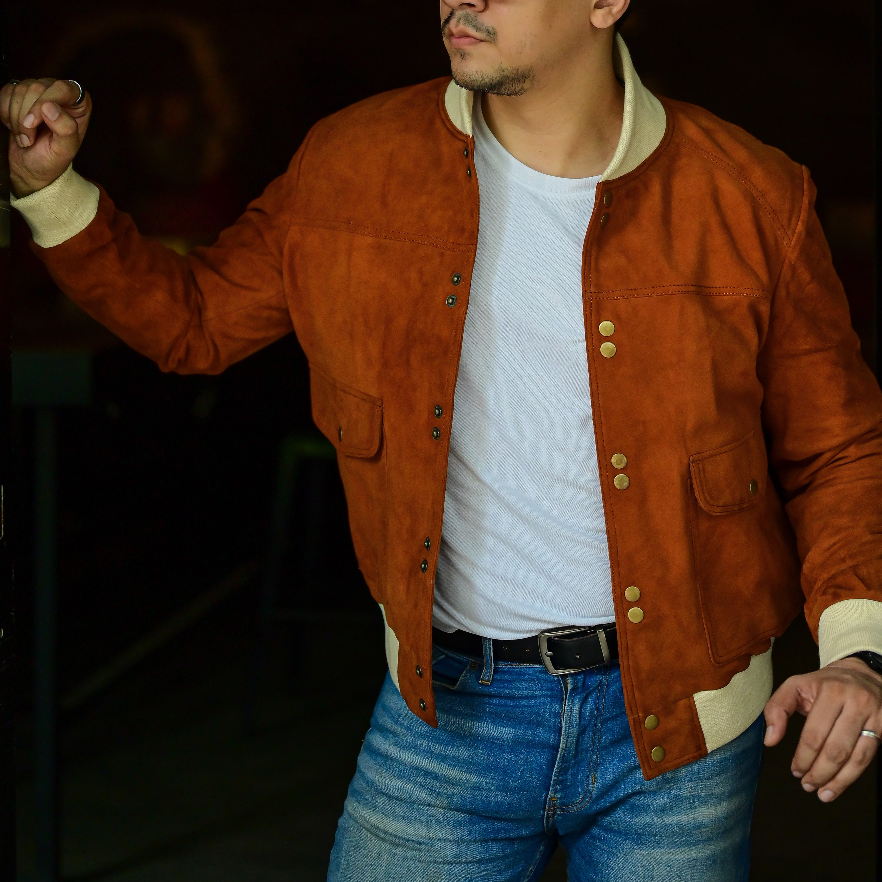 Jild Jild Varsity Letterman Real Suede Leather Bomber Jacket Men – Jildleather