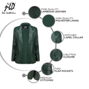 Women's Jild Classic Lambskin Green Leather Blazer