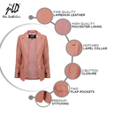 Women's Jild Classic Lambskin Pink Leather Blazer