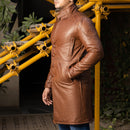 Men's Turlock Tan Shearling Leather Coat
