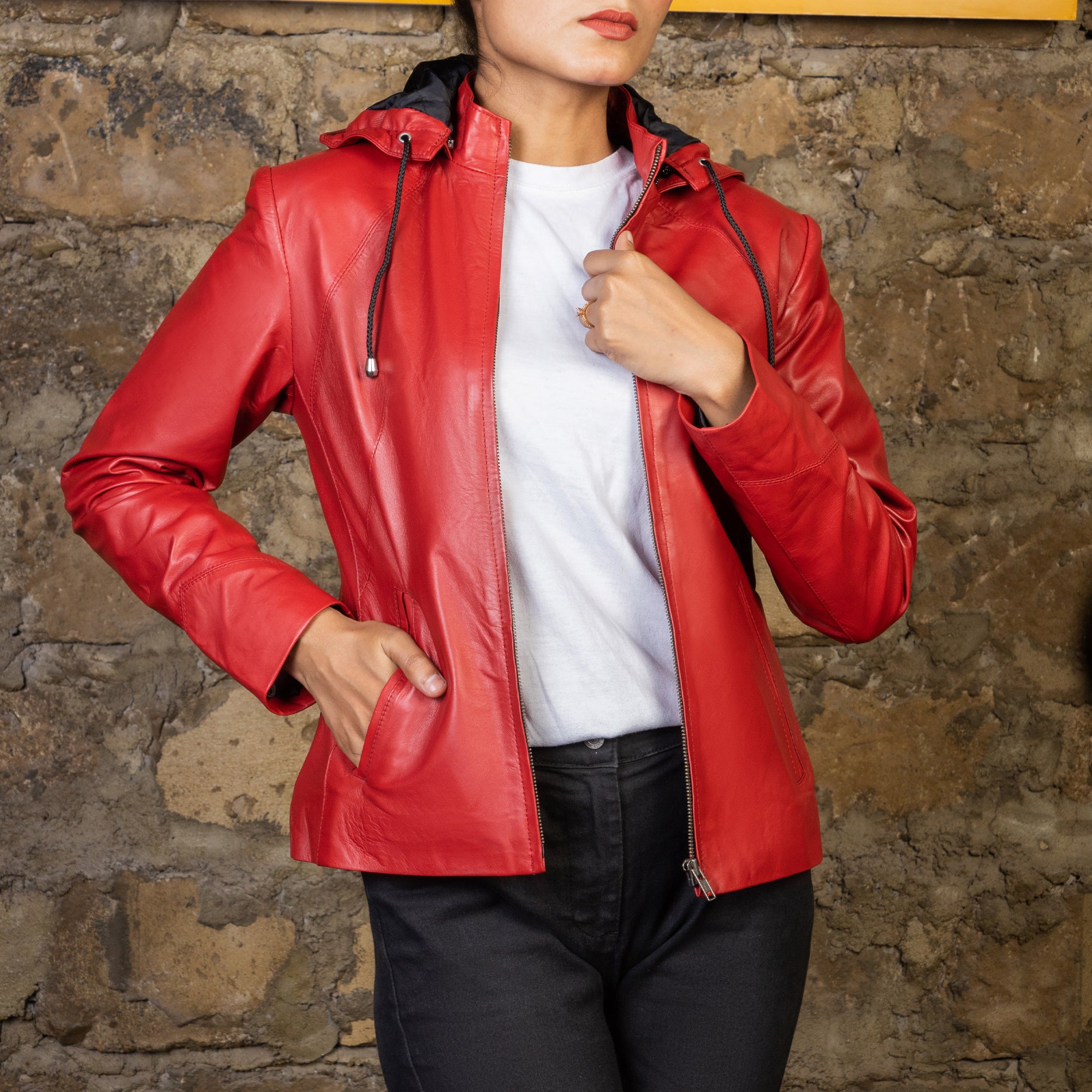 red leather for womens by jild leather