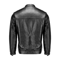 Mens Pure Sheep Leather Zipper Front Pockets Jacket