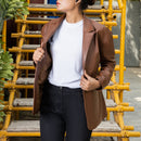 Jild Oversized Leather Blazer for Women