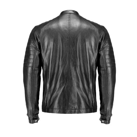 Cafe Racer Mens Pure Sheep Leather Jacket
