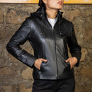 black leather jacket 