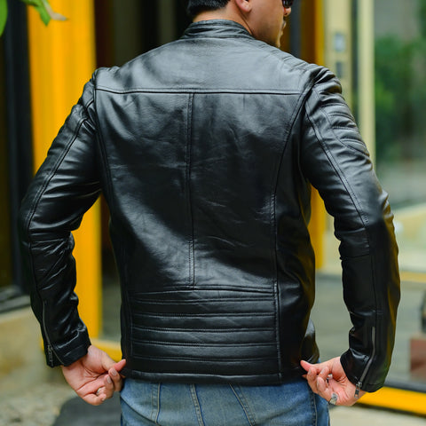 Jild Biker Style Café Racer Vintage Look Motorcycle Jacket