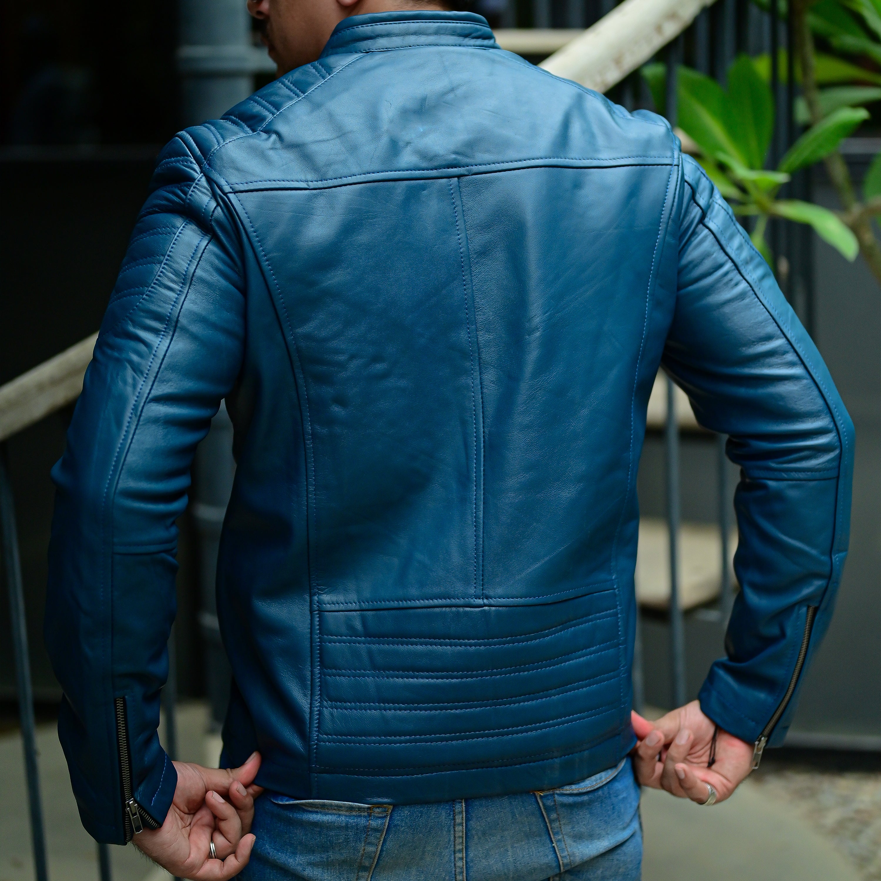 Jild Biker Style Cafe Racer Vintage Look Motorcycle Jacket