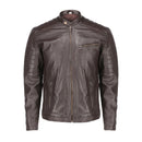 Cafe Racer Mens Pure Sheep Leather Jacket
