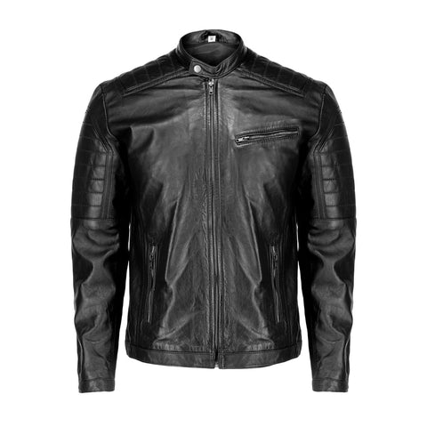 Cafe Racer Mens Pure Sheep Leather Jacket