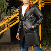 Men's Turlock Brown Shearling Leather Coat