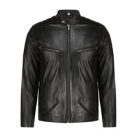 Mens Lambskin Biker Style Leather Jacket