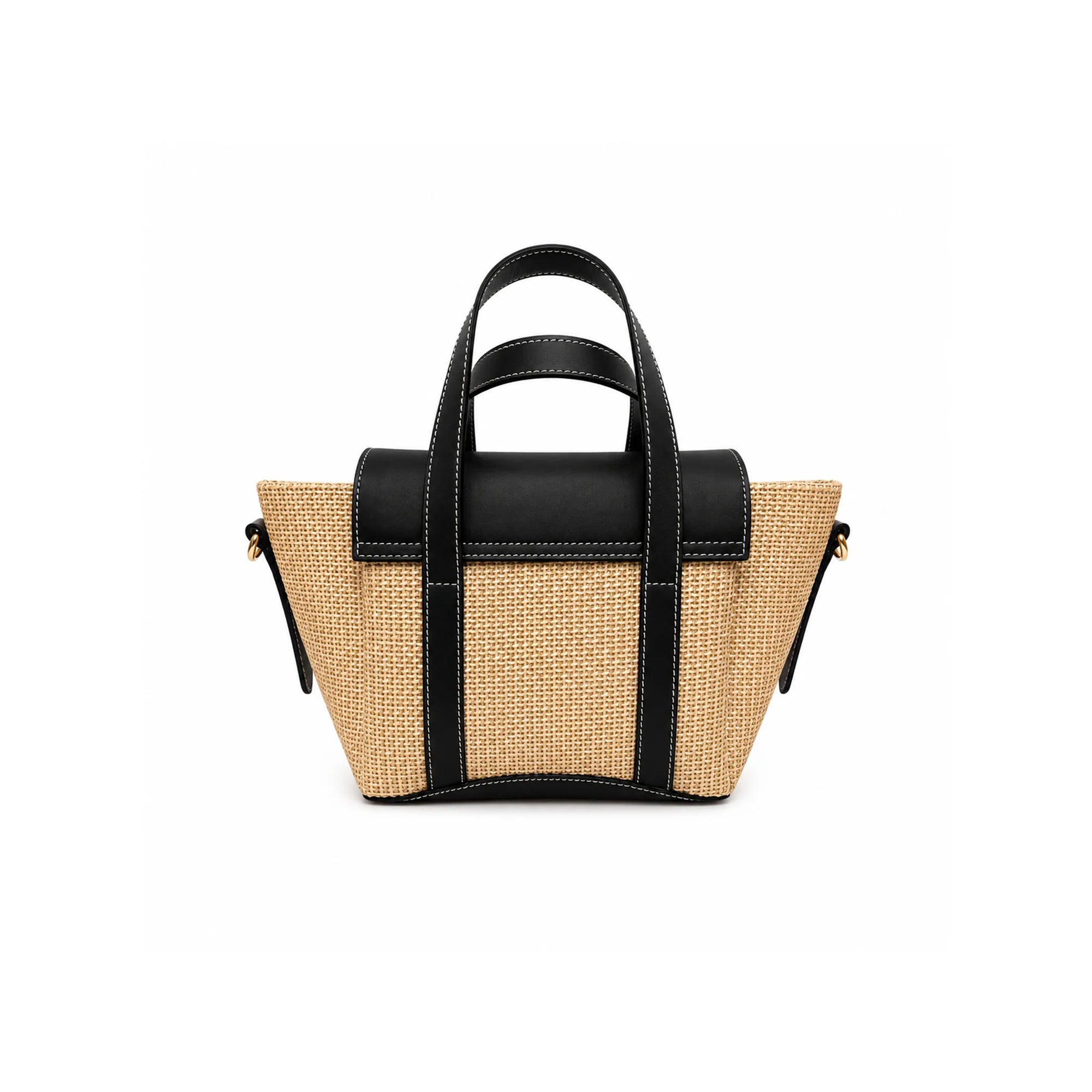 Jute Charm Flapover Bag