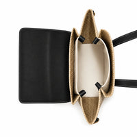 Jute Charm Flapover Bag