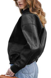 Willow Oversized Relaxed Fit Leather Jacket