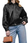 Willow Oversized Relaxed Fit Leather Jacket