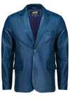 Stylish Men's Leather Blazer with Invisible Stitch Design

