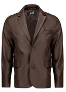 Invisible Stitching Casual Leather Blazer for Men

