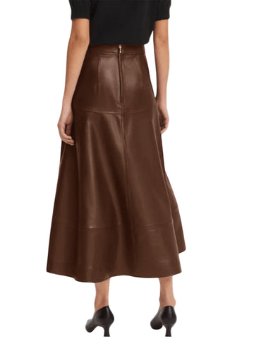 Real Lambskin Leather Skirts for Women