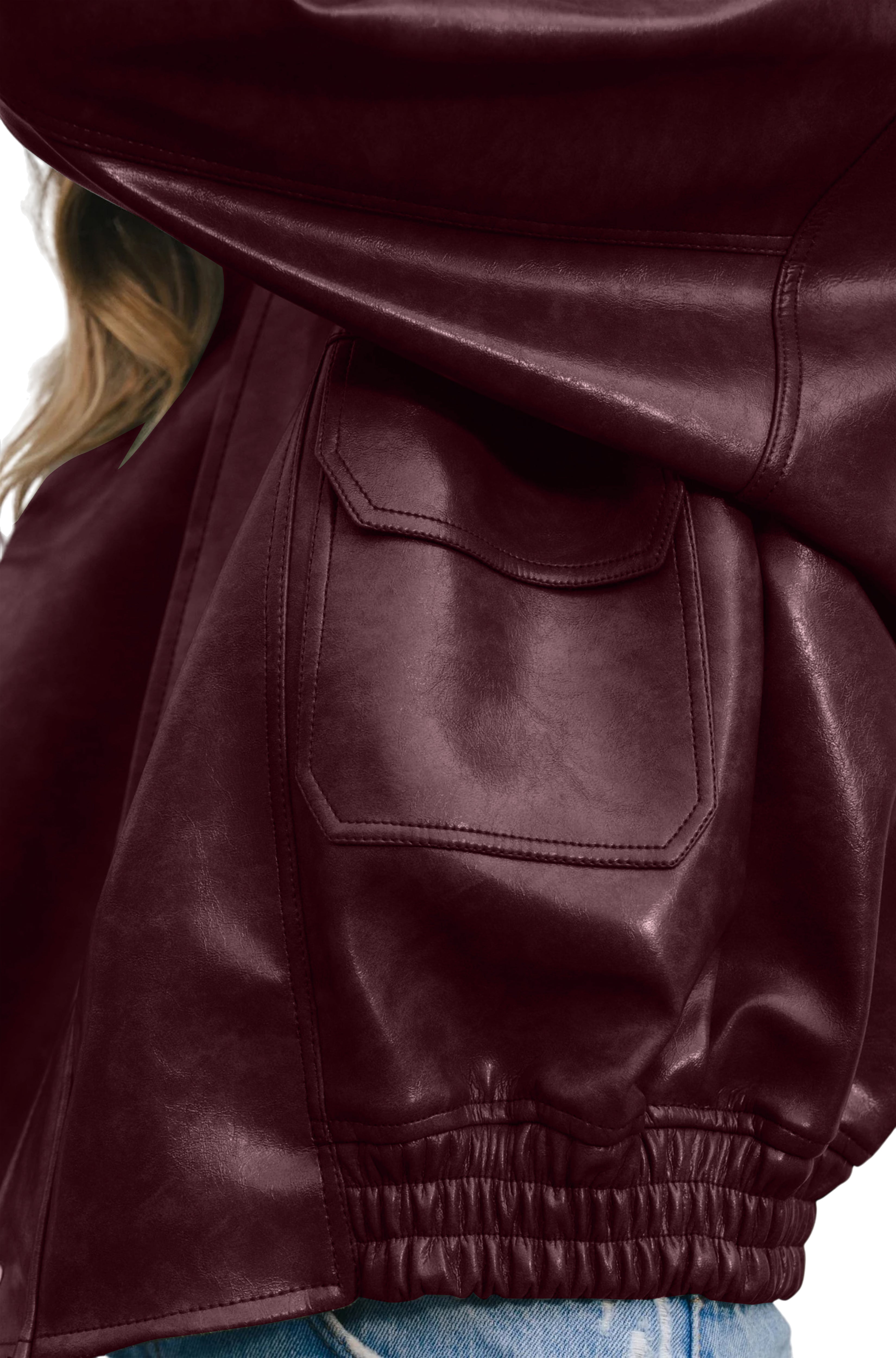 Willow Oversized Relaxed Fit Leather Jacket