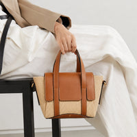 Jute Charm Flapover Bag