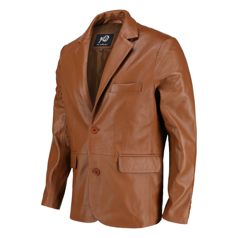 Invisible Stitching Casual Leather Blazer for Men