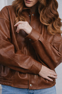 Willow Oversized Relaxed Fit Leather Jacket