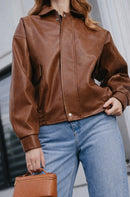 Willow Oversized Relaxed Fit Leather Jacket
