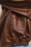 Willow Oversized Relaxed Fit Leather Jacket