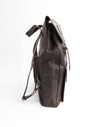 Nomad Vintage Leather Backpack - Dark Brown
