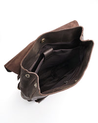 Nomad Vintage Leather Backpack - Dark Brown