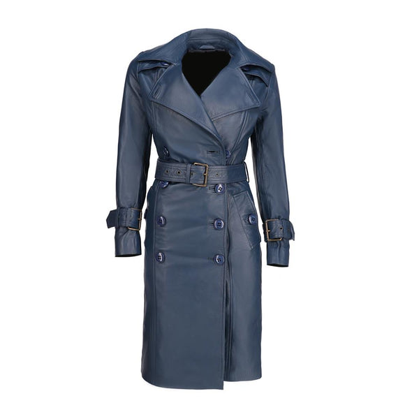 Double-Breasted-Leather-Trench
