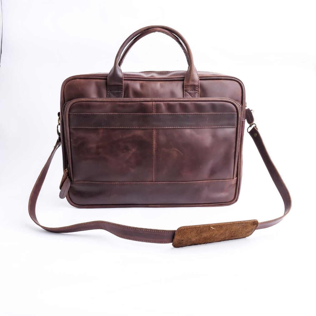 Everyday Companion Vintage Midnight Brown Leather Laptop Bag