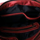 Everyday Womens Candy Red Leather Zipper Tote Bag