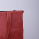 Everyday Womens Candy Red Leather Zipper Tote Bag