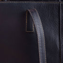 Everyday Womens Midnight Blue Leather Zipper Tote Bag