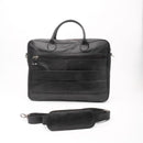 Executive Black Leather Laptop Bag