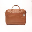 Executive Tan Leather Laptop Bag