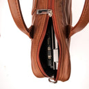 Executive Tan Leather Laptop Bag