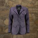 Women's Vintage Purple Suede Leather Coat