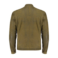 Mens Green Classic Fashion Buff Soft Real Leather Jacket