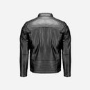 Mens Genuine Black Real Leather Motorcycle Jacket