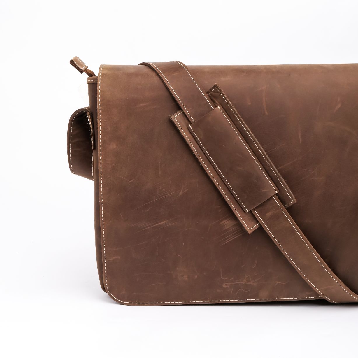 Jild Classic Satchel Vintage Leather Messenger Bag Vintage Brown