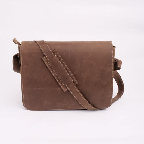 Jild Classic Satchel Vintage Leather Messenger Bag Vintage Brown
