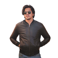 Bomber Style Mens Leather Jacket