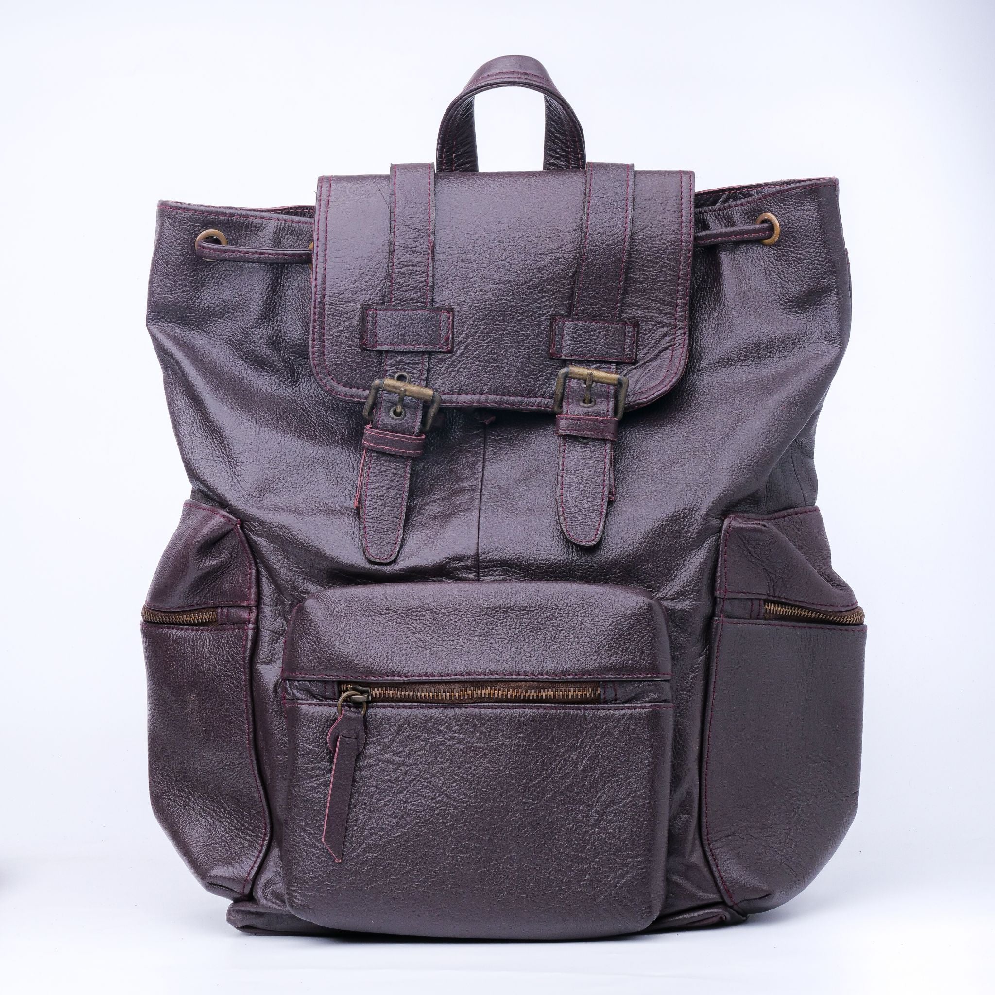 Chestnut Leather Backpack Travel Laptop Office Bag