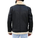 Mens B3 Bomber Shearling Black Leather Jacket