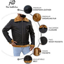 Mens B3 Bomber Shearling Brown Leather Jacket