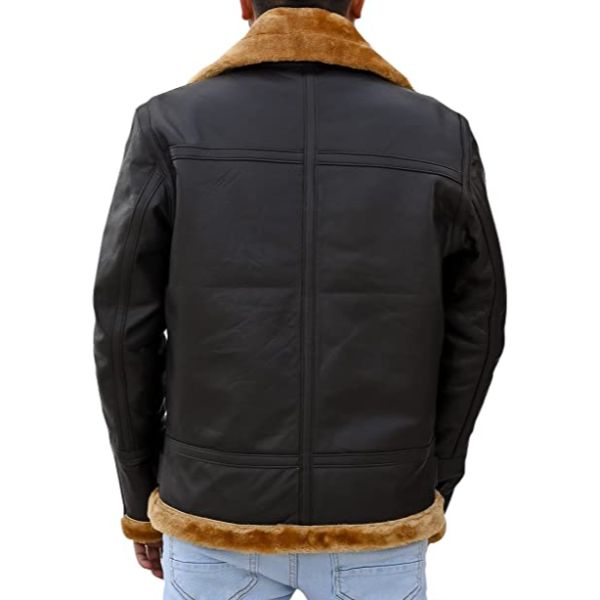 Mens B3 Bomber Shearling Brown Leather Jacket