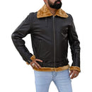 Mens B3 Bomber Shearling Brown Leather Jacket