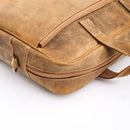 Oxford Pure Wood Brown Leather Vintage Business Laptop Bag